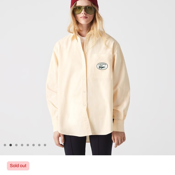 LACOSTE Striped Button-down Long Sleeve Shirt - Picture 2 of 5